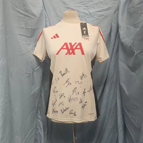 SIGNED ADIDAS LIVERPOOL FC TRAINING JERSEY SIZE MEDIUM