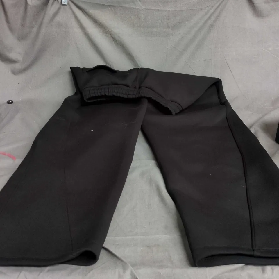 BLACK TRACK PANTS WITH ELASTICATED WAISTBAND SIZE 