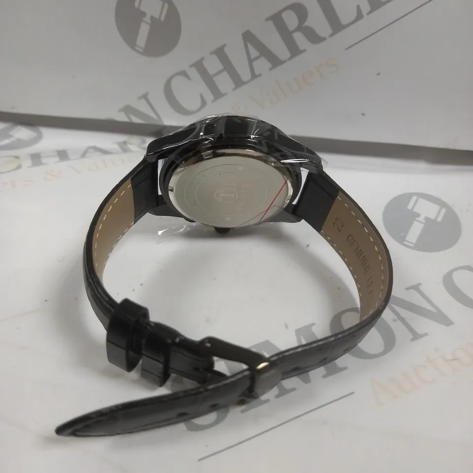MENS TALIS CO 7120 CHRONOGRAPH WATCH – MOON PHASE MOVEMENT – GENUINE LEATHER STRAP 