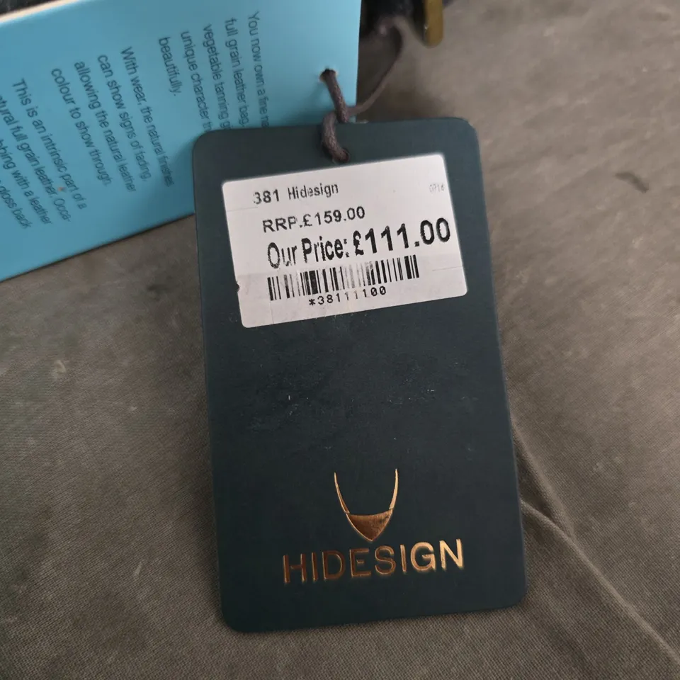 HIDESIGN BLACK LEATHER SHOULDER BAG