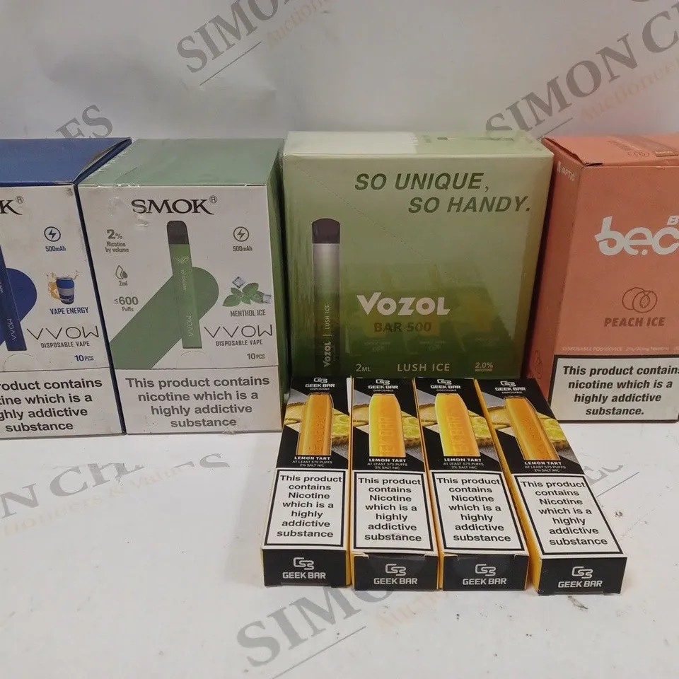 BOX OF APPROXIMATELY 80 ASSORTED E-CIGARETTES