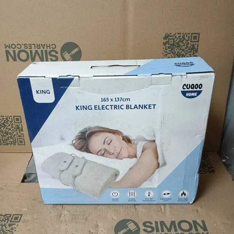 CUQOO HOME KING SIZE ELECTRIC BLANKET BOXED