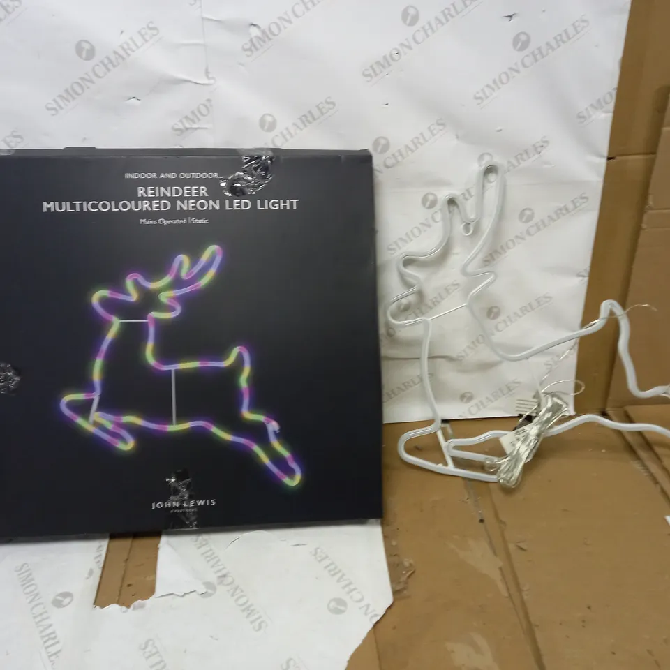 REINDEER MULTICOLOURED NEON LED LIGHT