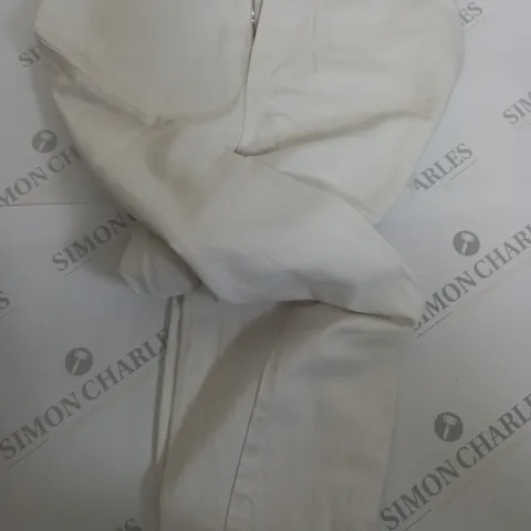 ZARA DEMIN WHITE TROUSER - EUR 38