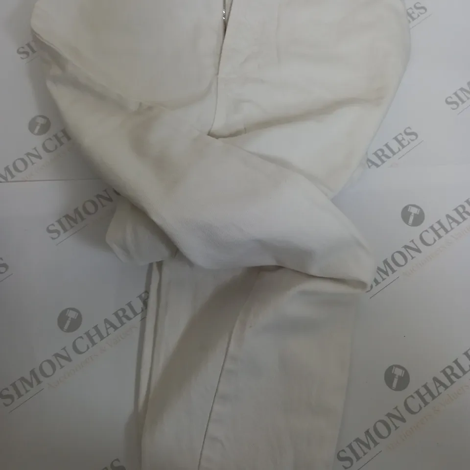 ZARA DEMIN WHITE TROUSER - EUR 38