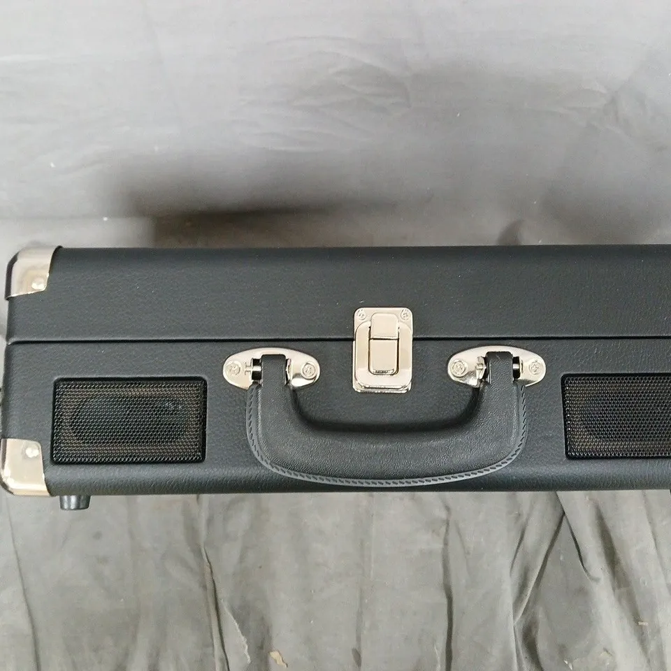 Nostalgia Retro Turntable – Portable USB Record Player in Black Case