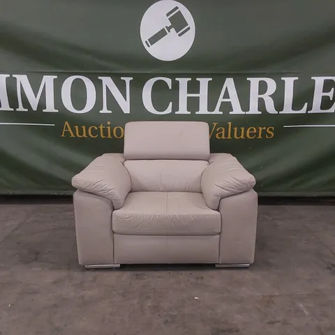 QUALITY DESIGNER FAUX LEATHER ARMCHAIR