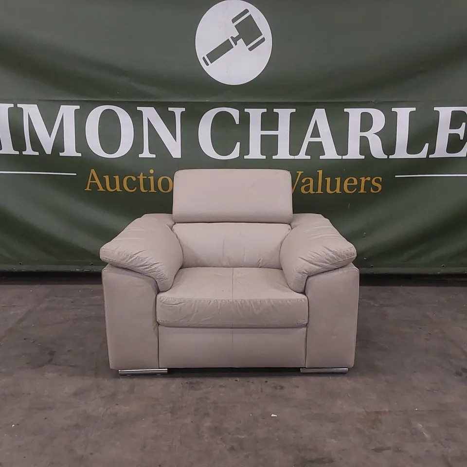 QUALITY DESIGNER FAUX LEATHER ARMCHAIR