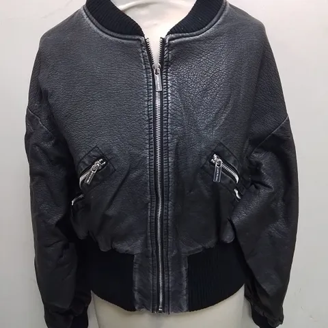 LUXE TO KILL CARGO BOMBER JACKET IN VINTAGE WASH - UK 16