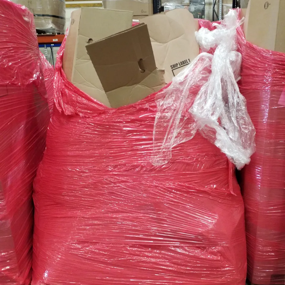 PALLET OF ASSORTED PRODUCTS INCLUDING CEILING FAN, STEAM CLEANER, KNITTING MACHINE, STAINLESS STEEL FAUCET