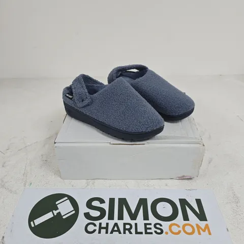 OUTLET MUK LUKS QUIANNA MULE SLIPPERS WITH CONTOUR CLOUD BLUE SIZE SMALL