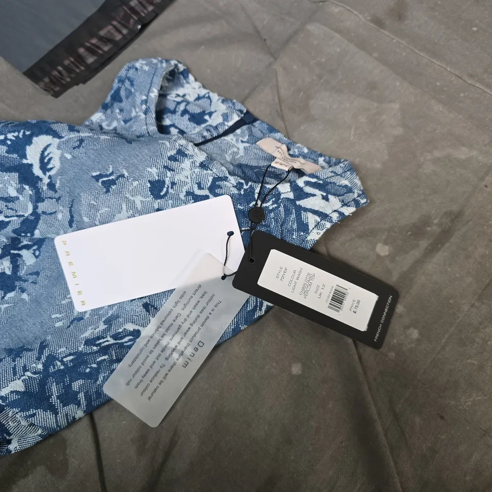 FRENCH CONNECTION BLUE FLORAL SLEEVELESS DRESS – WOMEN'S, WITH TAGS