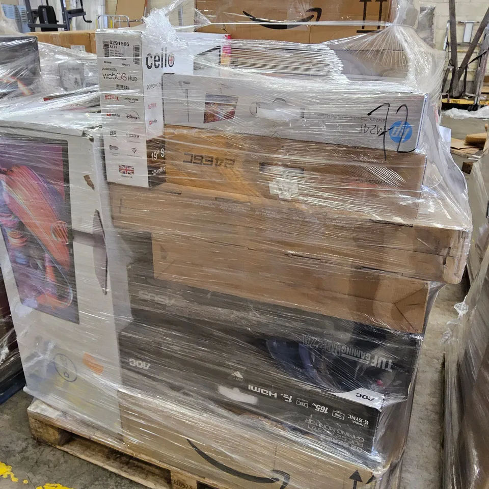 PALLET OF APPROXIMATELY 24 UNPROCESSED RAW RETURN MONITORS TO INCLUDE;
