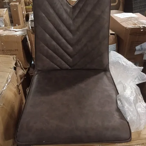 BOXED SET OF 2 FAUX LEATHER DINING CHAIR