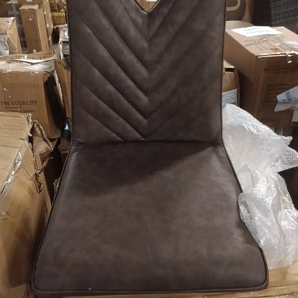 BOXED SET OF 2 FAUX LEATHER DINING CHAIR