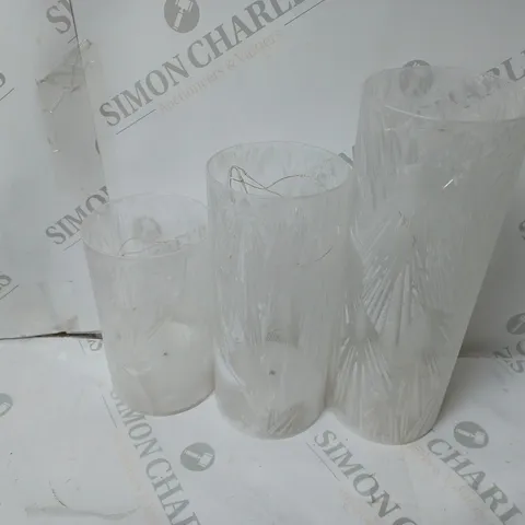 HOME REFLECTIONS SET OF 3 PRE-LIT CYLINDERS