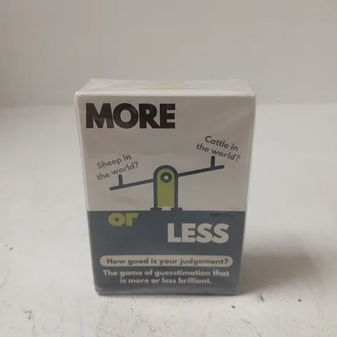 MORE OR LESS CARD GAME 
