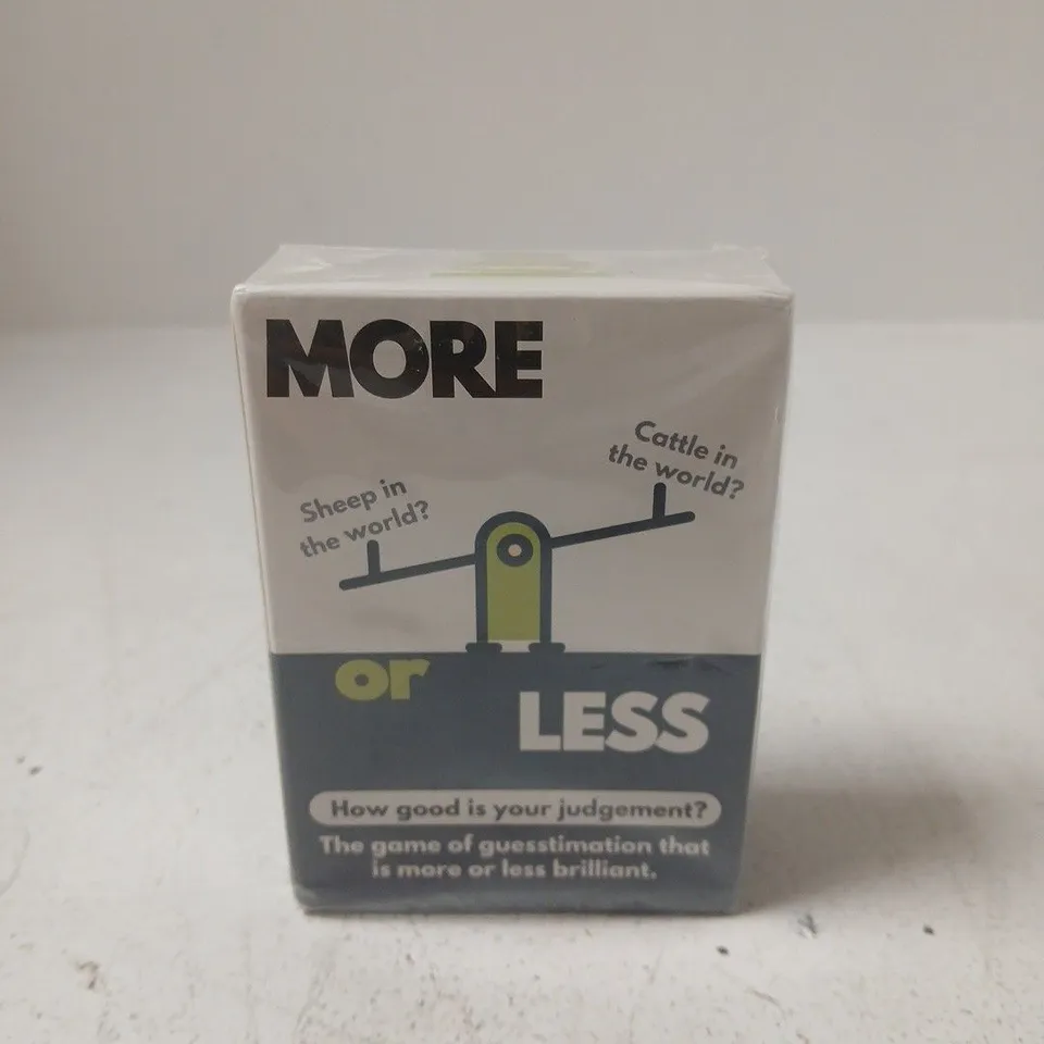 MORE OR LESS CARD GAME