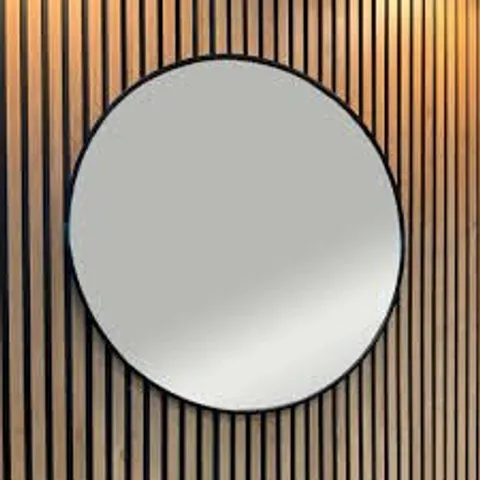 BRAND NEW HOMESDIRECT365 ORBIT ROUND LED MIRROR 80CM -BLACK-