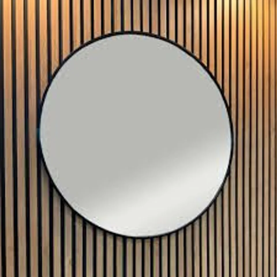 BRAND NEW HOMESDIRECT365 ORBIT ROUND LED MIRROR 80CM -BLACK-