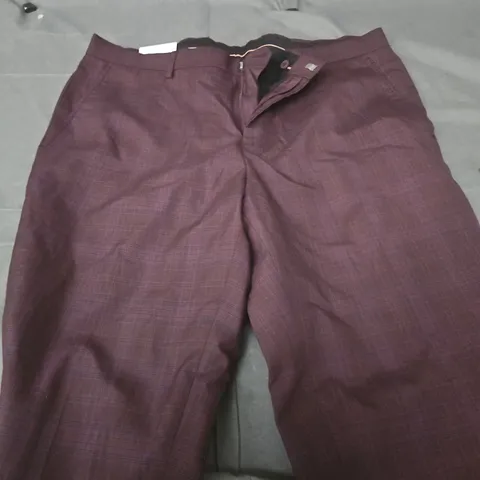 BURTON MENSWEAR LONDON SLIM TROUSERS – PLUM, UK 36 (36XL)