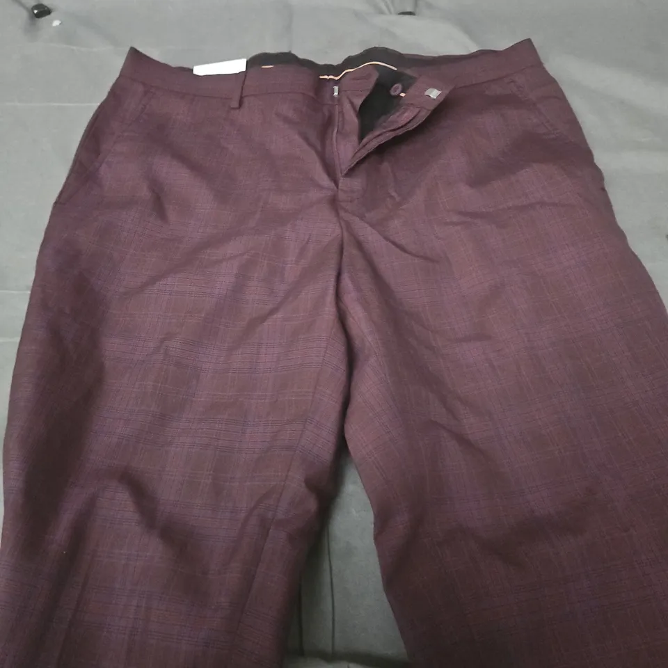 BURTON MENSWEAR LONDON SLIM TROUSERS – PLUM, UK 36 (36XL)