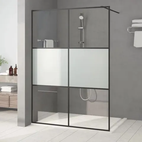 BOXED STRAWN 5MM GLASS FIXED SHOWER SCREEN (2 BOXES)