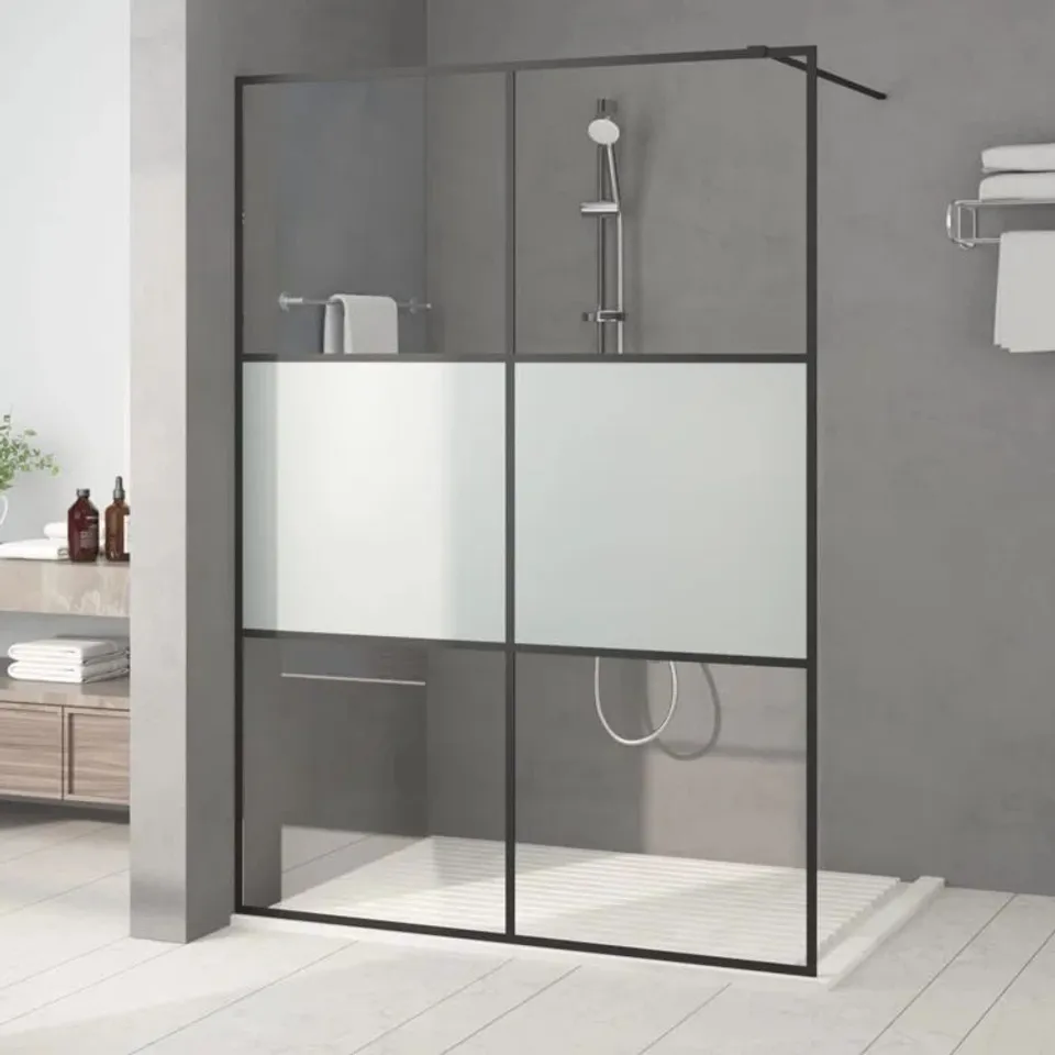 BOXED STRAWN 5MM GLASS FIXED SHOWER SCREEN (2 BOXES)