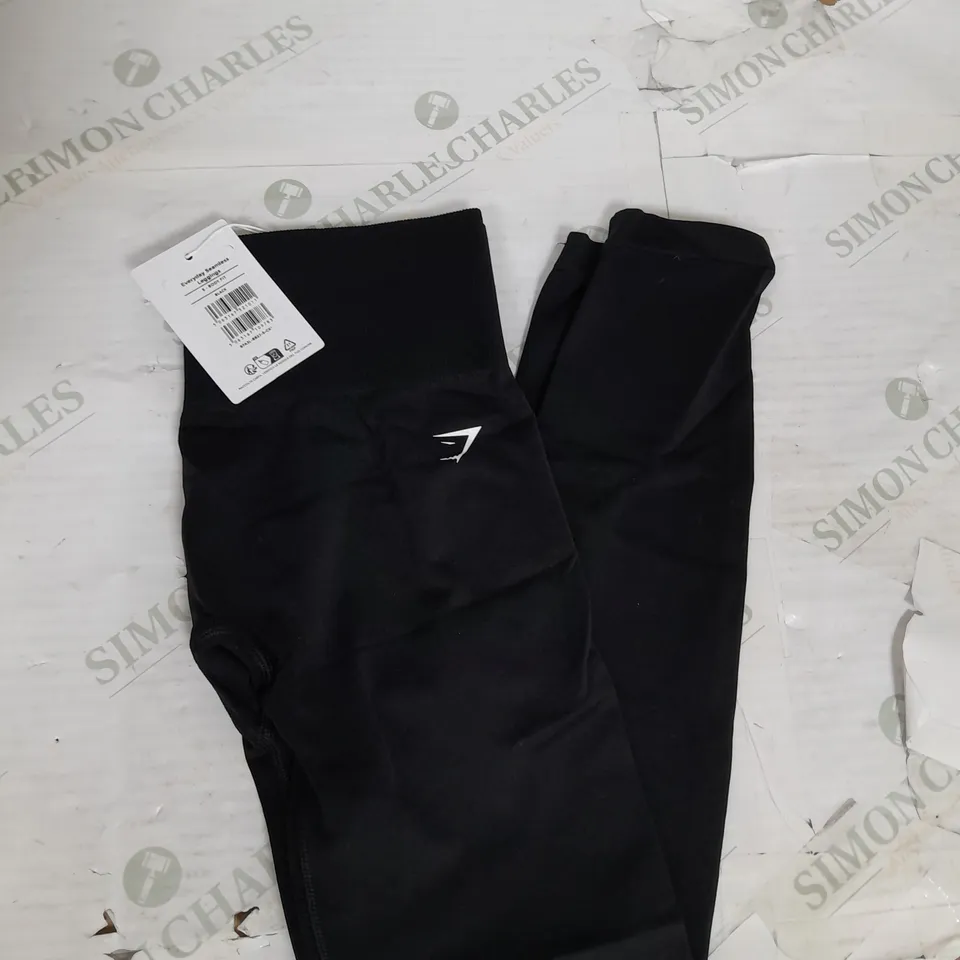GYMSHARK EVERYDAY SEAMLESS LEGGINGS IN BLACK SIZE S