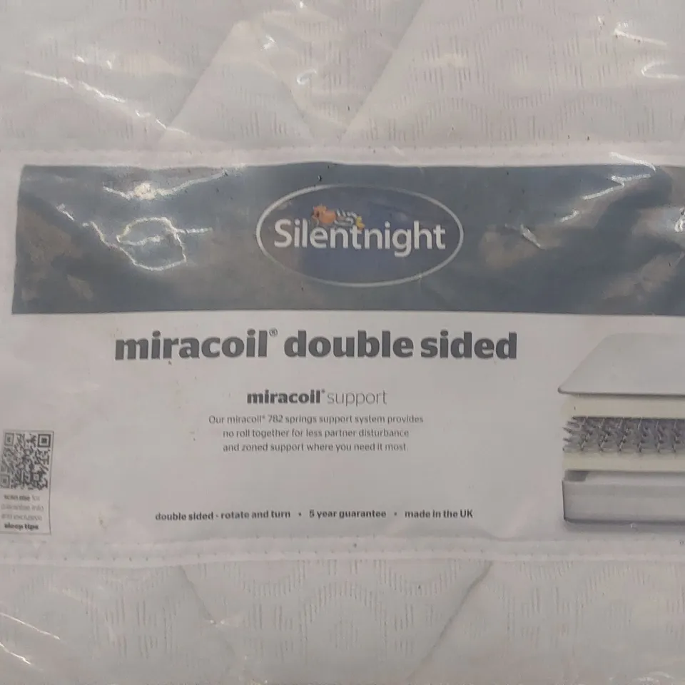 QUALITY BAGGED SILENTNIGHT 90cm SINGLE MIRACOIL DOUBLE SIDED MATTRESS