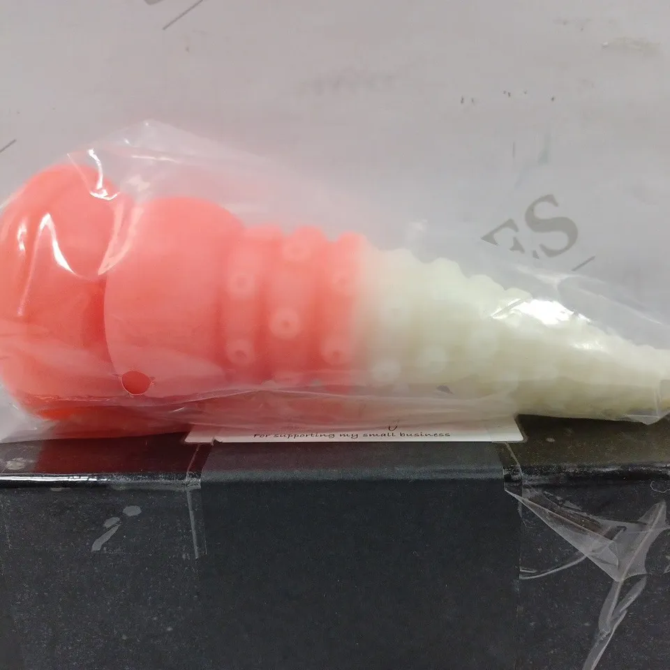 BOXED SILICONE 5.5" PINK/WHITE TENTACLE DILDO 