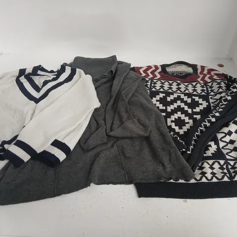 LARGE QUANTITY OF ASSORTED CLOTHING AND ACCESSORIES TO INCLUDE; REBEL, MNG, FAT FACE AND GEORGE