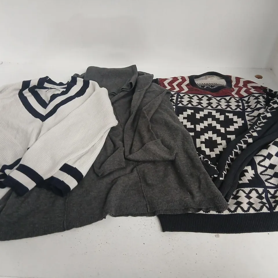 LARGE QUANTITY OF ASSORTED CLOTHING AND ACCESSORIES TO INCLUDE; REBEL, MNG, FAT FACE AND GEORGE