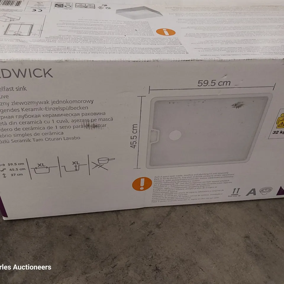 BOXED COOKE & LEWIS CHADWICK BELFAST CERAMIC SINK