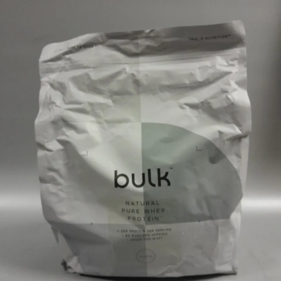 SEALED BULK NATURAL PURE WHEY PROTEIN - CHOCOLATE 2.5KG