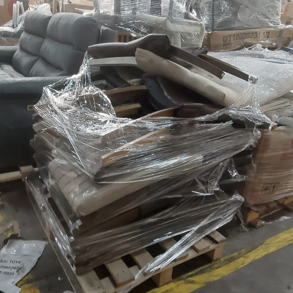 PALLET CONTAINING A LARGE QUANTITY OF DESIGNER CHAIR BACKS
