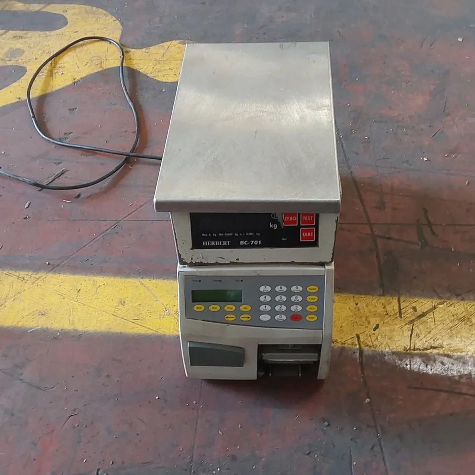 HERBERT BC-701 CHECK-WEIGHING SCALE & LABELER 
