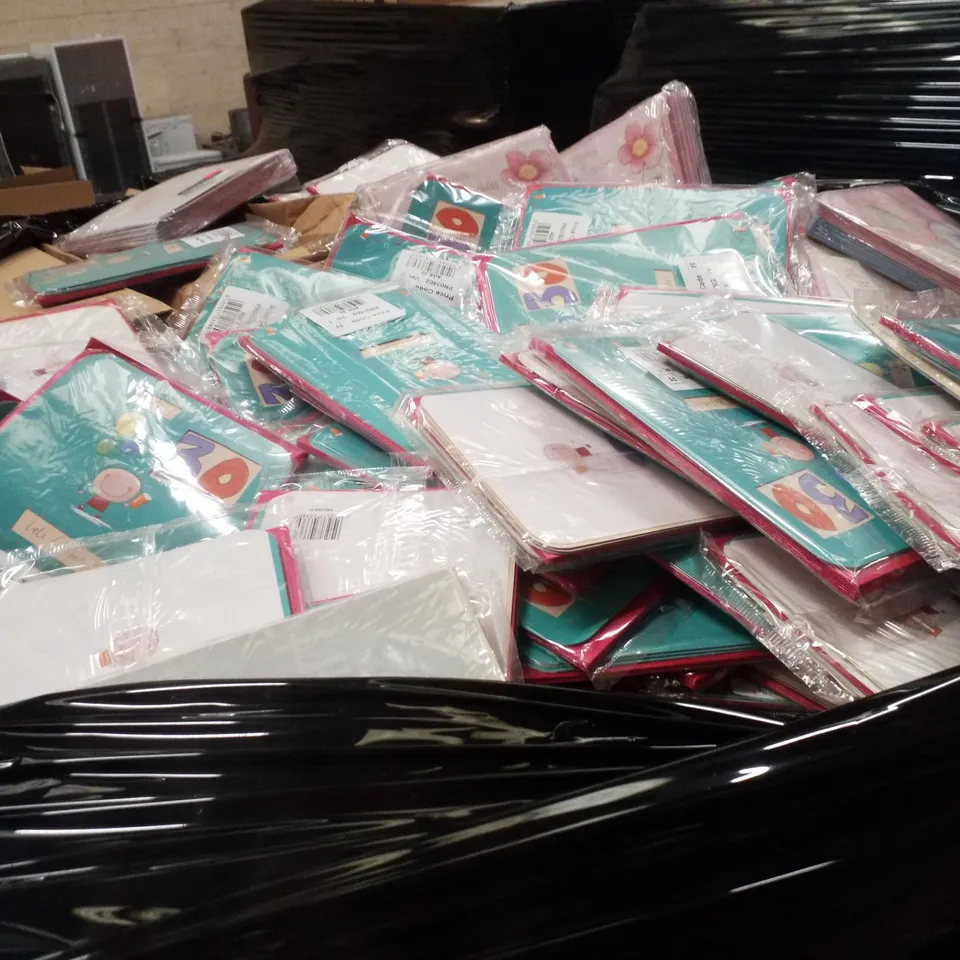 PALLET CONTAINING LARGE QUANTITY OF ASSORTED GREETINGS CARDS