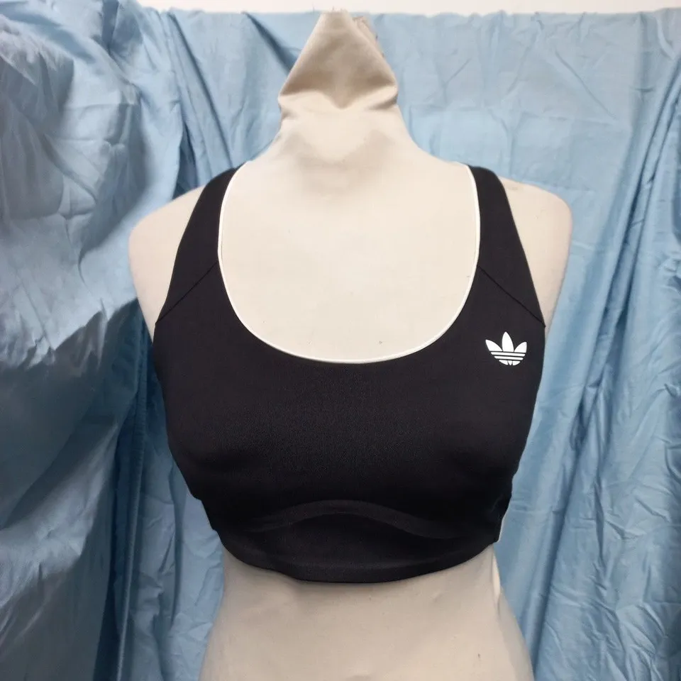 ADIDAS WOMEN'S BLACK SPORTS BRA UK 8-10 (US S, EU 36-38) – WITH TAG