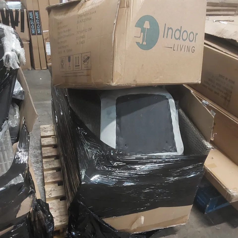 PALLET CONTAINING A LARGE QUANTITY OF ASSORTED GARDEN FURNITURE PARTS ECT