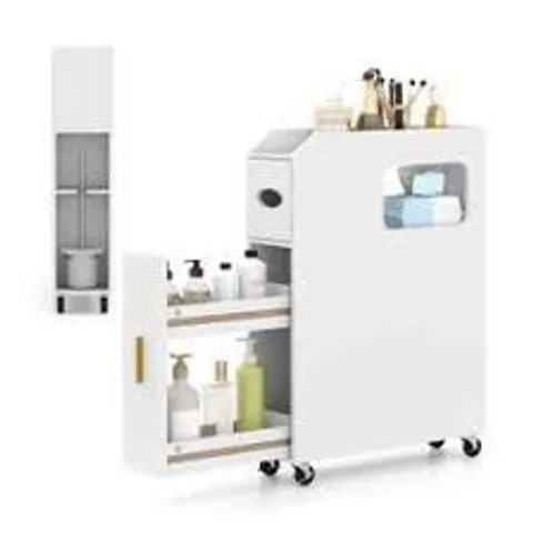 BOXED COSTWAY WHITE 16 CM SMALL BATHROOM STORAGE CABINET