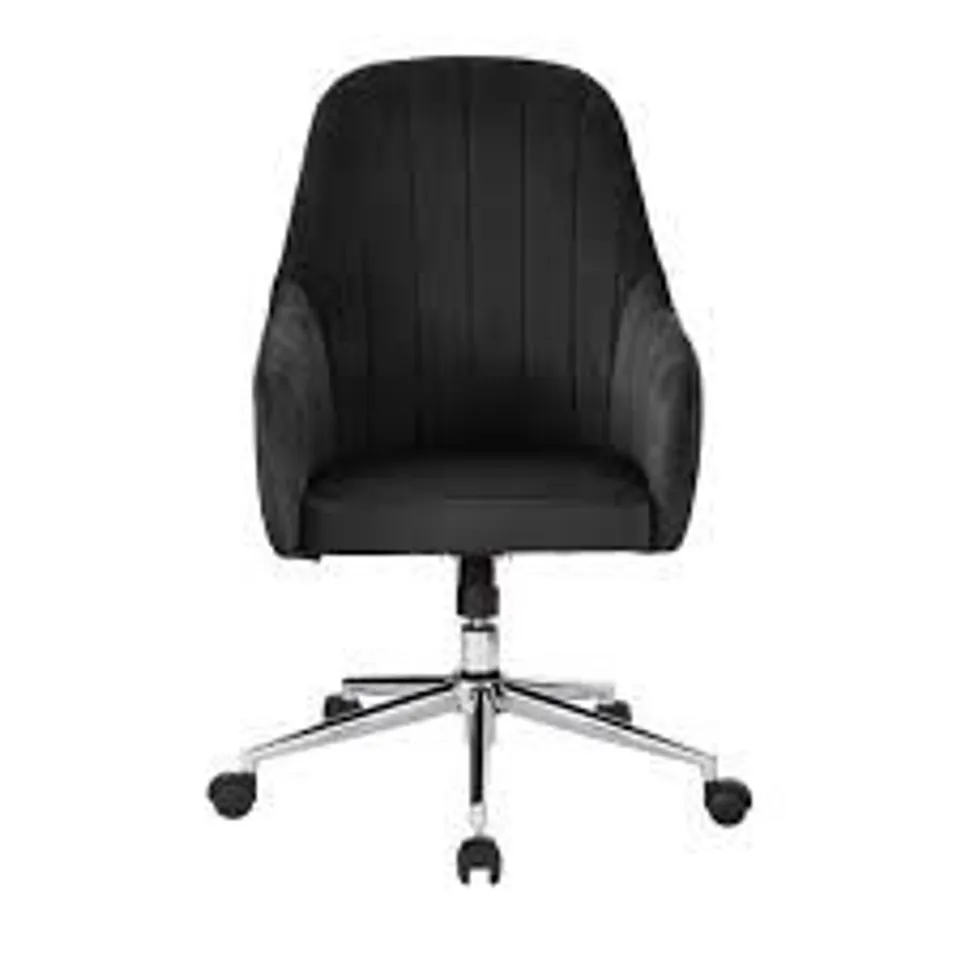 BOXED MOLBY OFFICE CHAIR BLACK/CHROME (1 BOX) RRP £159