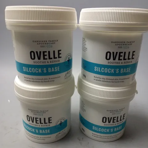 LOT OF 4 GARDINER OVELLE SOOTHE AND REPAIR SILCOCKS BASE MOISTURISER