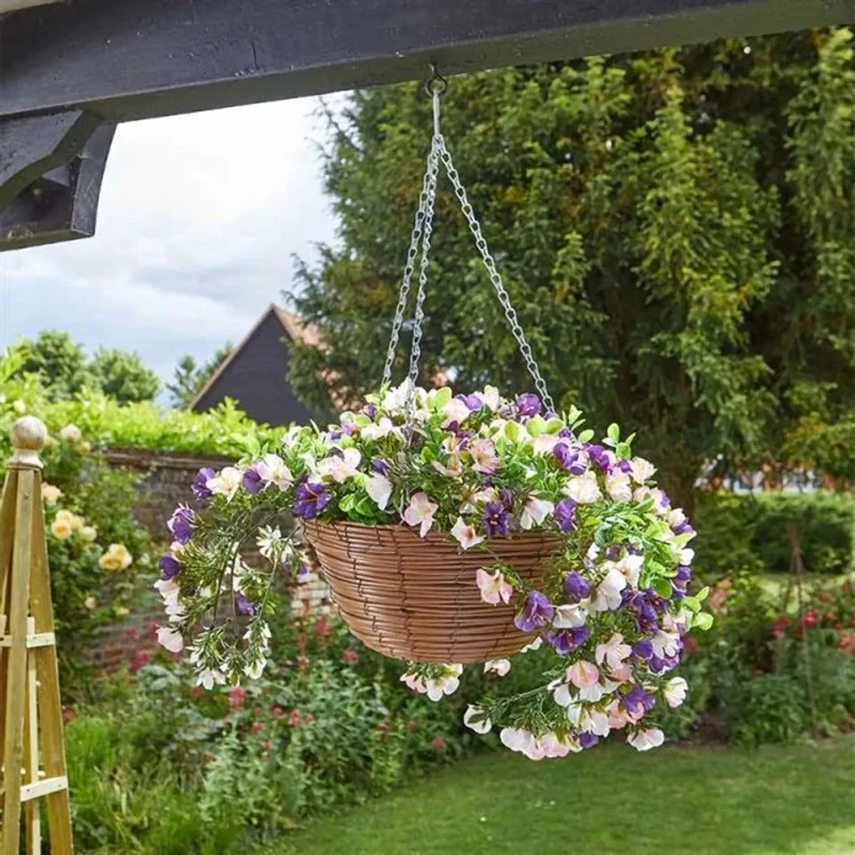 SMART GARDEN PETUNIAS ARTIFICIAL HANGING BASKET 
