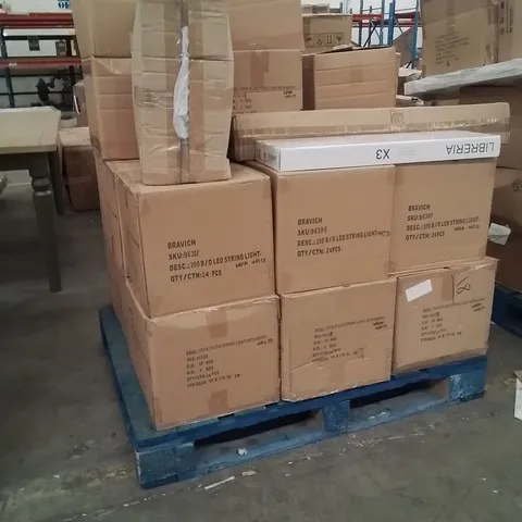 PALLET CONTAINING A LARGE QUANTITY OF LED STRING LIGHTS