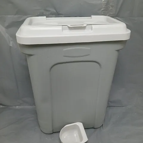 GREY PLASTOS STORAGE BIN WITH SCOOP