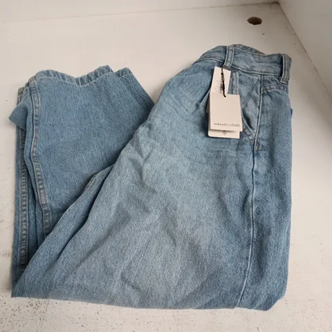 NOBODYS CHILD PECKHAM BARREL LEG JEANS IN LIGHT WASH - UK 10S