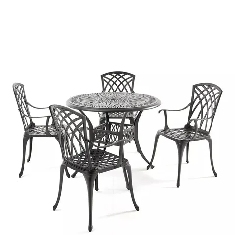 CAST ALUMINIUM 4 SEATER PATIO SET 
