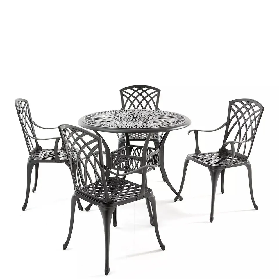 CAST ALUMINIUM 4 SEATER PATIO SET