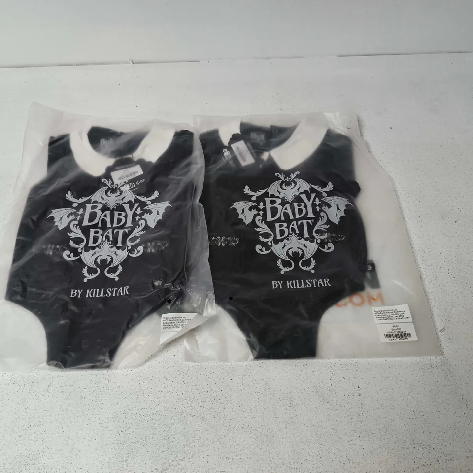 LOT OF APPROXIMATELY 50 BRAND NEW KILLSTAR BOO ALL IN ONES IN BLACK - UNCHECKED SIZES